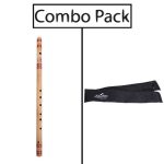 Combo of Scal G-12 Bamboo Flute and Flute Bag - Wooden