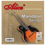 ALICE AM03 Mandolin String Set, Plated Steel Plain String, Silver-Plated Copper Alloy Winding
