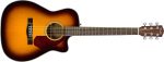 Fender CC-140SCE Acoustic-Electric Guitar with Case - Concert Body Style - Sunburst - Image 4
