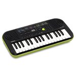Casio SA-46 Portable Musical Keyboard Piano - Black & Green with Adapter