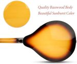 angoa A Style Mandolin Musical Instrument Sunburst, 8 String Acoustic Mandolin with Tuner, Strings, Bag, Picks - Image 3