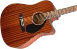 Fender CD-60SCE All Mahogany Acoustic-Electric Guitar - Dreadnaught Body Style - Natural Finish - Image 3