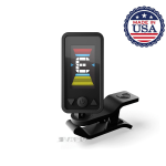 D'Addario Accessories Guitar Tuner - Eclipse Headstock Tuner - Clip On Tuner for Guitar - Great for Acoustic Guitars & Electric Guitars - Quick & Accurate Tuning - Black