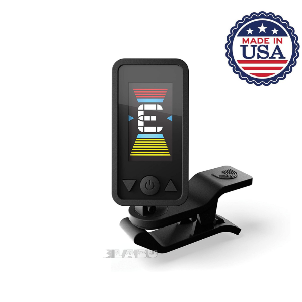 D'Addario Accessories Guitar Tuner - Eclipse Headstock Tuner - Clip On Tuner for Guitar - Great for Acoustic Guitars & Electric Guitars - Quick & Accurate Tuning - Black