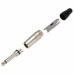 Neutrik NP2C/B TS Mono Phone Connector - Black Shell with Gold Contacts - Image 2