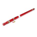 Combo of Bamboo Royal Designed Red Flute and Flute Bag - Red - Image 3