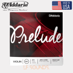 D’ Addario Prelude Violin Strings - J810 4/4M, 4/4 Scale, Medium Tension - Set of 4