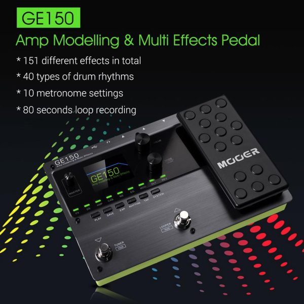 MOOER GE150 Electric Guitar Amp Modelling Multi Effects Pedal