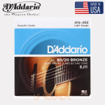 D'Addario EJ11 80/20 Bronze Acoustic Guitar Strings - .012-.053 Light