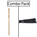 Combo of Bamboo G Sharp Base Flute for Beginner Series and Flute Bag - Natural