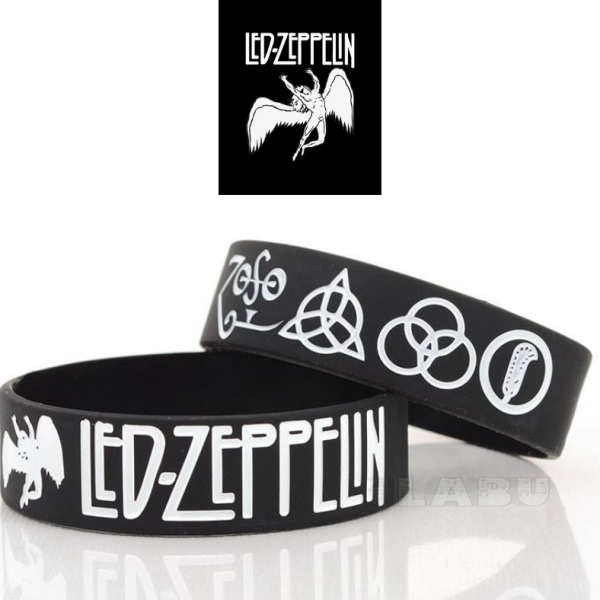 Led Zeppelin Hard Rock Band Silicon Wristband 1 Pcs