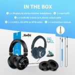 Moukey DJ Headphones-Studio Monitor & Mixing Dj Stereo Headsets -Wired Over Ear Headphones with 1/4 to 3.5mm for Home Amplifiers, DJ Equipment and Electronic Instruments - Image 2
