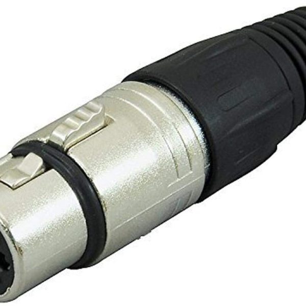 Neutrik NC3FX 3-Pin XLR Female Cable Connector with Nickel Housing and Silver Contacts