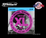 D'Addario EXL120 Nickel Wound Electric Guitar Strings, Super Light, Double Ball End, 9-42