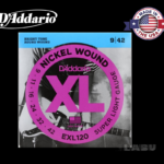 D'Addario EXL120 Nickel Wound Electric Guitar Strings, Super Light, Double Ball End, 9-42