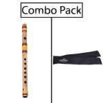 Combo of Bamboo Flute and Flute Bag - Natural Bamboo
