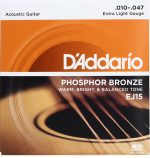 D'Addario EJ15 Phosphor Bronze Extra Light Acoustic Guitar Strings .010-.047 Extra Light Gauge - Image 2
