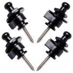 Guitar Strap Locks 2pcs Belt Buckle Lock Buttons for Guitars (GOLD) (BLACK) ( SILVER)