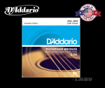 D'Addario EJ16 Phosphor Bronze Acoustic Guitar Strings, .012-.053 Light Gauge Well-Balanced Acoustic Tone