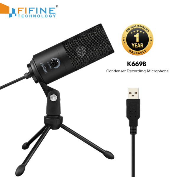 FIFINE K669B Metal Condenser Recording Microphone Cardioid Studio Recording Vocals, Voice Overs, Streaming Broadcast and YouTube Videos-K669B