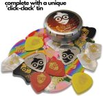 Pick Geek Jazz Guitar Pick Set | 18 Cool Custom Assorted Guitar Picks | for your Electric, Acoustic, or Bass Guitar | 5 Different Shapes and Thicknesses | Presented in a Luxury Metal Pocket Box - Image 7
