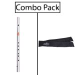 Combo of Scal B-7 Steel Flute and Flute Bag - Silver