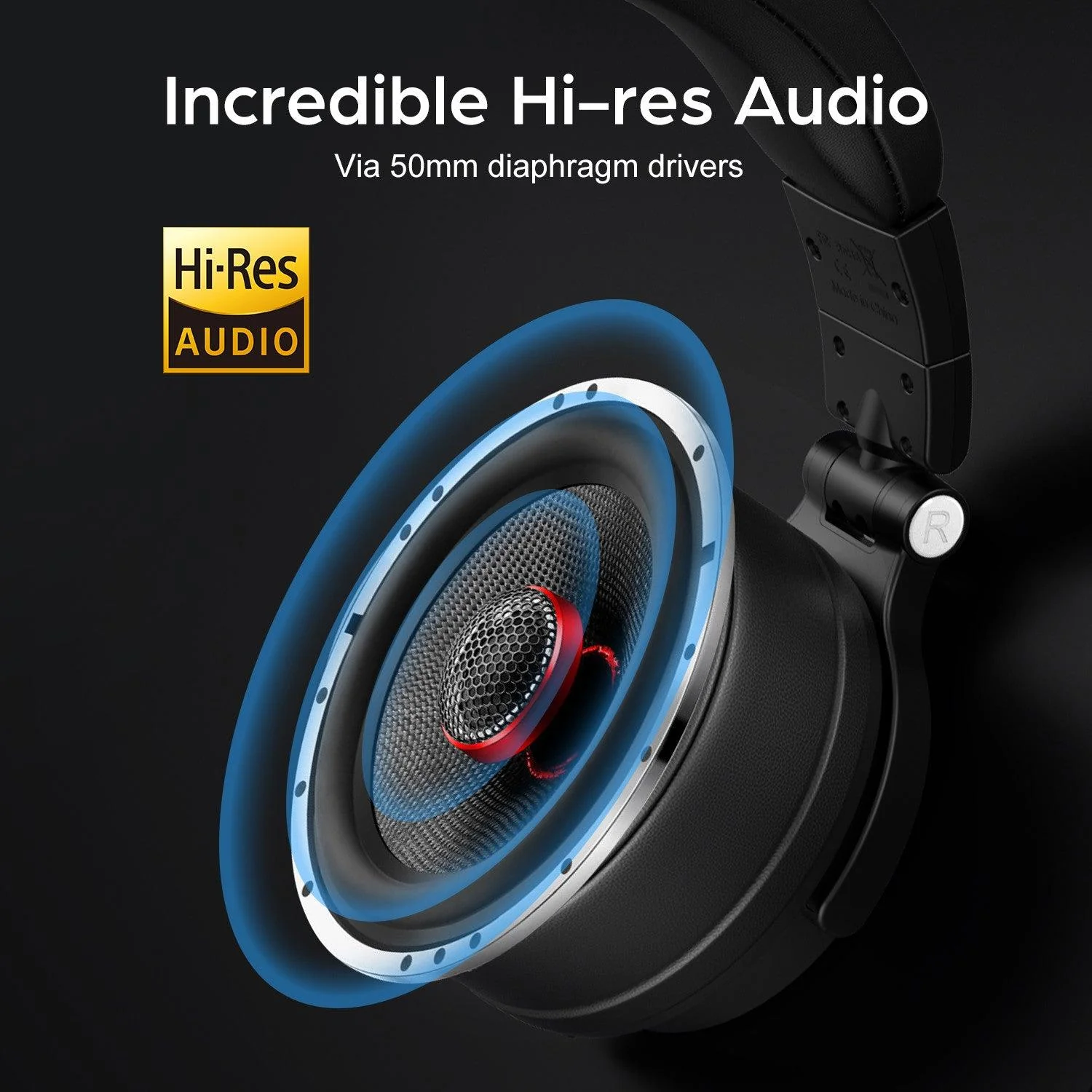 2_9687eac2-ee49-4f30-80e8-ea25e4e9852f OneOdio Monitor 60 Professional Studio Headphones - Recording Wired Over Ear Headphones, Hi-Res Audio, Soft Comfortable Earmuffs, 6.35mm Adapter for Tracking Mixing DJ Mastering Broadcast - Image 6