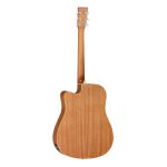 Tanglewood Union Series TWU D CE Solid Top Mahogany Dreadnought Semi Acoustic Guitar, Natural Satin - Image 7