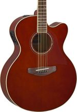 Yamaha CPX600 Medium Jumbo Root Beer Acoustic-Electric Guitar - Image 3