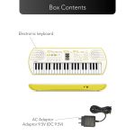Casiotone Mini Keyboard SA-80 with Piano tones, White (44 Keys) - Image 2