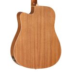 Tanglewood Union Series TWU D CE Solid Top Mahogany Dreadnought Semi Acoustic Guitar, Natural Satin - Image 2