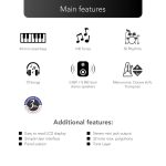 Casiotone Mini Keyboard SA-80 with Piano tones, White (44 Keys) - Image 4