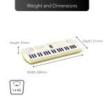 Casiotone Mini Keyboard SA-80 with Piano tones, White (44 Keys) - Image 3