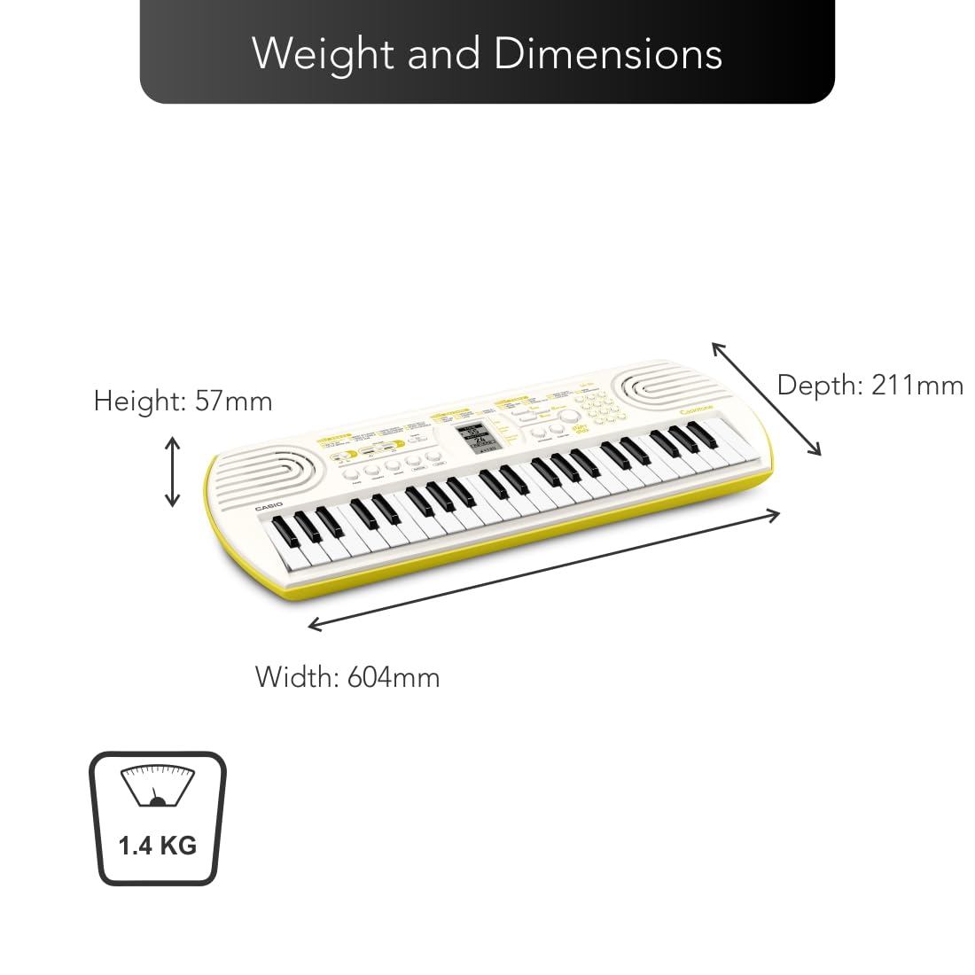 51O+PweaU7L._SL1100_ Casiotone Mini Keyboard SA-80 with Piano tones, White (44 Keys) - Image 3