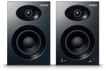 Alesis Elevate 4 |Pair of 50 W Powered Desktop Studio or Gaming Wired Speakers (Black)