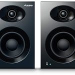 Alesis Elevate 4 |Pair of 50 W Powered Desktop Studio or Gaming Wired Speakers (Black)