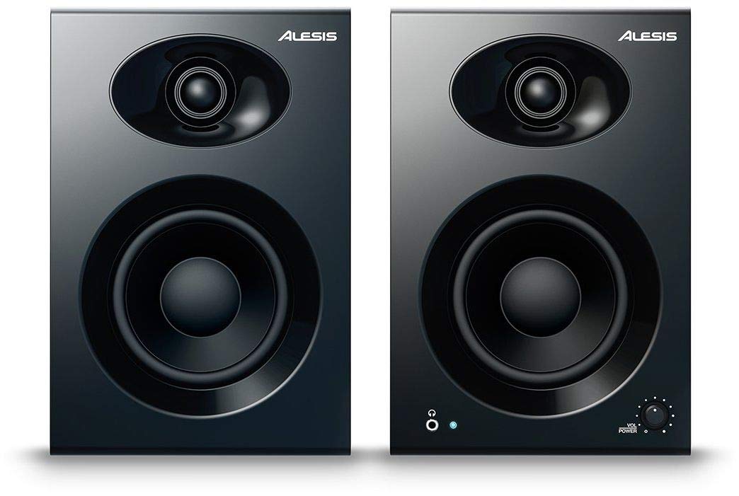 Alesis Elevate 4 |Pair of 50 W Powered Desktop Studio or Gaming Wired Speakers (Black) Alesis Elevate 4 |Pair of 50 W Powered Desktop Studio or Gaming Wired Speakers (Black)