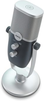 AKG Pro Audio Ara Professional USB-C Condenser Microphone, Dual Pattern Audio Capture Modes for Podcasting, Video Blogging, Gaming and Streaming, Blue & Silver - Image 2