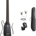 Donner HUSH I Guitar For Travel - Portable Ultra-Light and Quiet Performance Headless Acoustic-Electric Guitar, Maple Body with Removable Frames, Gig Bag, and Accessories