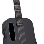 LAVA ME AIR Portable Carbon Fiber Electric-Acoustic Guitar. Travel Guitar for Beginners with Onboard Effects and Magnetic Pickup. Black