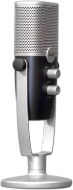 AKG Pro Audio Ara Professional USB-C Condenser Microphone, Dual Pattern Audio Capture Modes for Podcasting, Video Blogging, Gaming and Streaming, Blue & Silver - Image 4