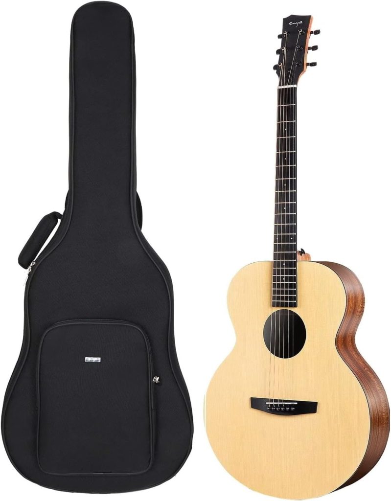 Enya EA-X0 Natural S0.EQ TransAcoustic Grand Auditorium Acoustic Guitar