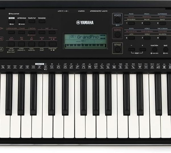 Yamaha, 61-Key PSR-E273 Portable Keyboard with PA130 Power Adapter, Black