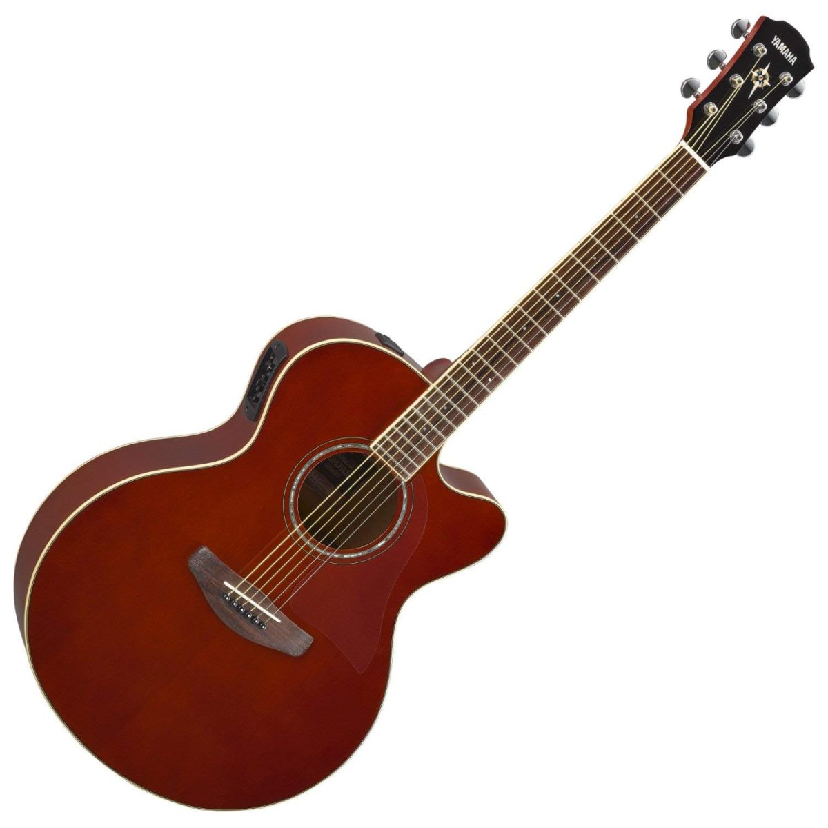Yamaha CPX600 Medium Jumbo Root Beer Acoustic-Electric Guitar - Image 2