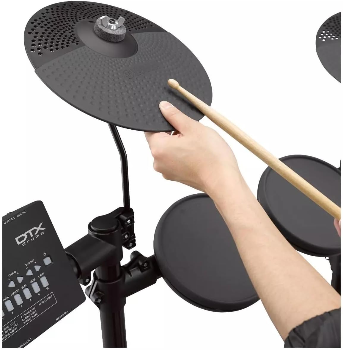 61VZRmwf0iL._AC_SL1200_ Yamaha Electronic Drum Set with 400+ Premium Customizable Sounds, USB Audio/MIDI, Quiet Pads, Silent Kick Pedal and Smart Apps Included (DTX402K) - Image 4
