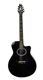 YEMAHA CM2 Export Quality Glossy Black Colour 6-String Cut A Way Right Hand Bass Wood Semi Acoustic Guitar With Bag And Free 1 Set String,2 Plecturm