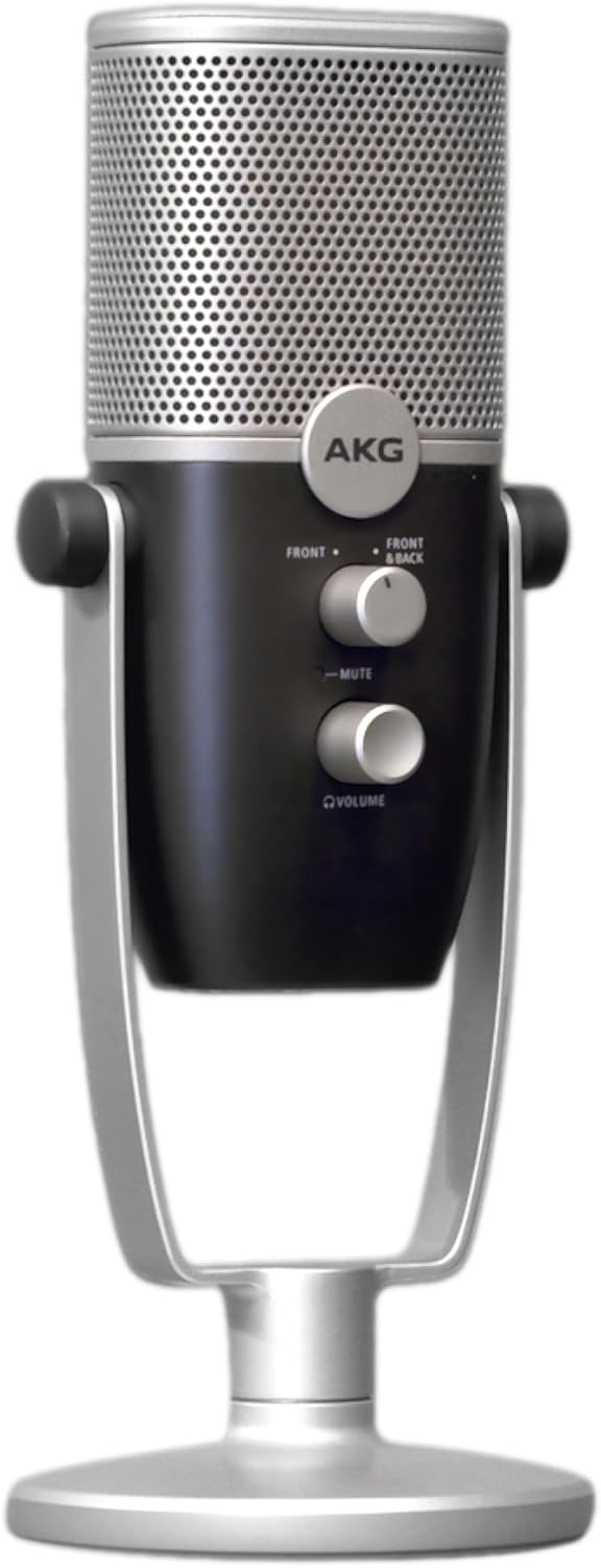 AKG Pro Audio Ara Professional USB-C Condenser Microphone, Dual Pattern Audio Capture Modes for Podcasting, Video Blogging, Gaming and Streaming, Blue & Silver AKG Pro Audio Ara Professional USB-C Condenser Microphone, Dual Pattern Audio Capture Modes for Podcasting, Video Blogging, Gaming and Streaming, Blue & Silver