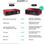 Focusrite Scarlett 4i4 3rd Gen USB Audio Interface for Recording, Songwriting, & Streaming — High-Fidelity, Studio Quality Recording, with Transparent Playback - Image 5