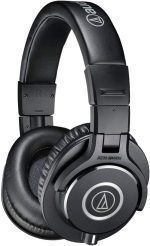 Audio-Technica ATH-M40x Professional Studio Monitor Headphone, Black, With Cutting Edge Engineering, 90 Degree Swiveling Earcups, Pro-grade Earpads/Headband, Detachable Cables Included