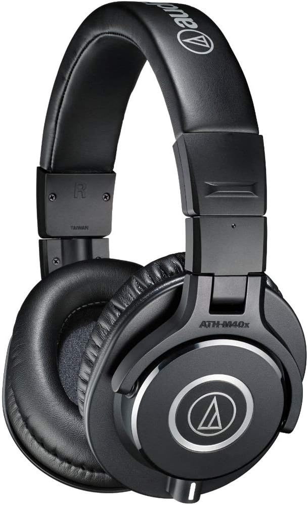 Audio-Technica ATH-M40x Professional Studio Monitor Headphone, Black, With Cutting Edge Engineering, 90 Degree Swiveling Earcups, Pro-grade Earpads/Headband, Detachable Cables Included Audio-Technica ATH-M40x Professional Studio Monitor Headphone, Black, With Cutting Edge Engineering, 90 Degree Swiveling Earcups, Pro-grade Earpads/Headband, Detachable Cables Included